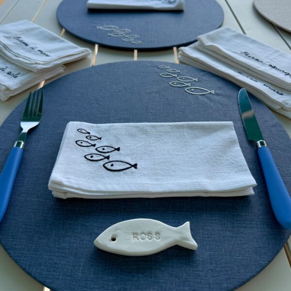 SOTTOPIATTO DANZA DI PESCI BLU